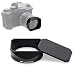 Produktbild JJC Quadratische Metall-Kamera-Gegenlichtblende mit Deckel für FUJIFILM XF 30 mm f/2.8 R LM WR Makro-Objektiv  43 mm Filter kompatibel