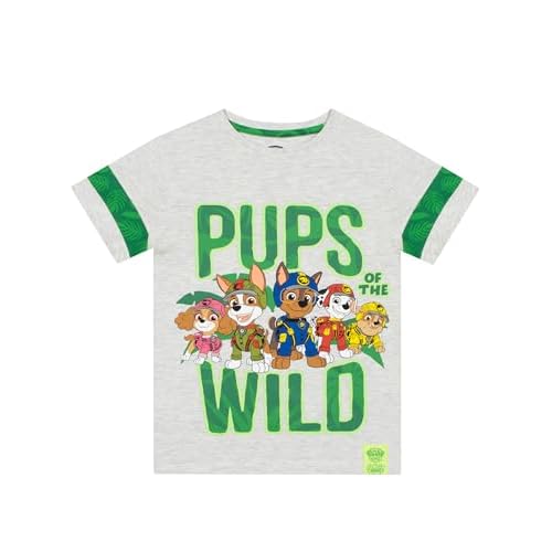 Camiseta De La Patrulla Canina Jungle Pups | Camiseta Niño Manga Corta | Camisetas Chico | Gris 2-3 años