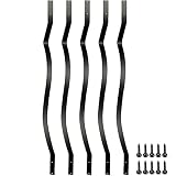 Flieeya 29.5"x1" Deck Railing, 61 PCS Aluminum Deck Railing, Aluminum Alloy Stair Railing for Wood C