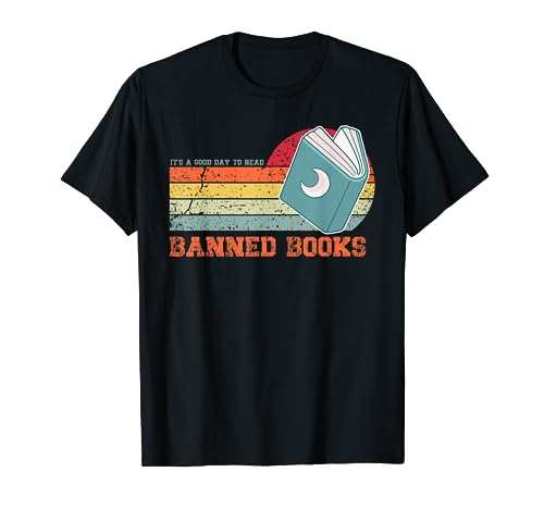 I Read Banned Books Librarian Retro Vintage Night Book Camiseta
