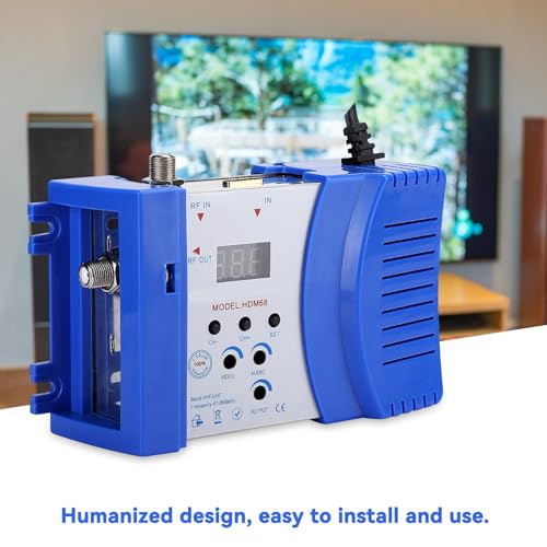 Miniatura 8 de Agatige Modulador Para Tv, Modulador Hd Hdm68 Digital Hdmi Rf Vhf Uhf Frecuencia Accesorios De Computadora Enchufe De La Ue 100-240v