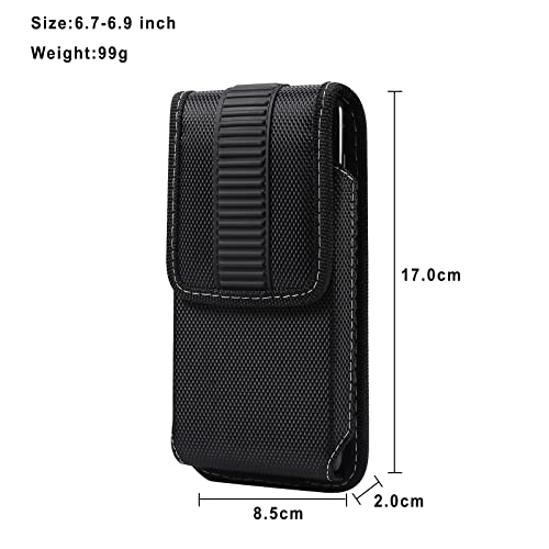 Rugged Nylon Cell Phone Holster Pouch Belt Loop Clip Case For Samsung Galaxy S22 Ultra S21 Plus S20 Fe Note 20 A52 A32 A02 A12 A21 A11, Iphone 13 Pro Max Oneplus Nord N200 9 Pro 8T Blu G91 Pro Tcl 10L #TOP4