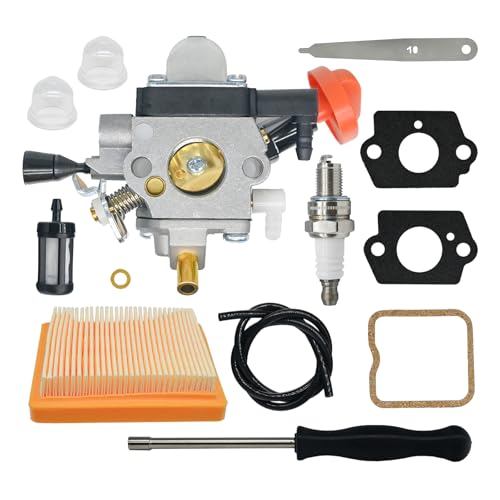 Eamonhigh FS131R KM131R Carburetor Replacement for Stihl FS 131 R HT131R HT133 HT131 KM131 Brushcutter Trimmer Chainsaw Weed Eater, Carb with Air Filter Spark Plug Gasket 4180/17