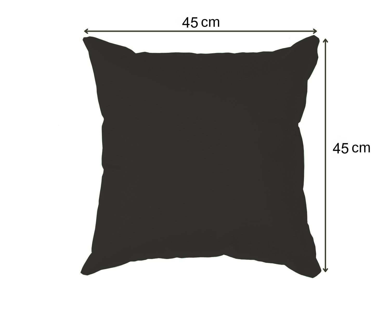 chilly pilley® Dekokissen für Garten & Zuhause – Weiche Zierkissen in vielen Farben & Größen, Einzeln oder im Set erhältlich, Strapazierfähig & Pflegeleicht 6er Set 45x45 schwarz
