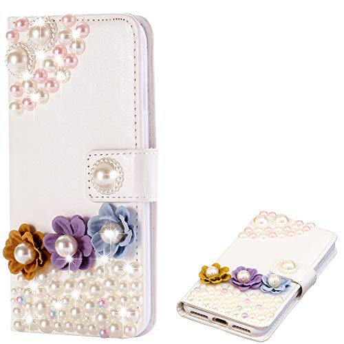 Brilliant Bling Flip Kickstand Compatible with amsung S8 Plus,Sparkle Glitter Diamond Leather Stand Function Magnetic Book Purse Wallet with Card Slot Holder Protective Cover