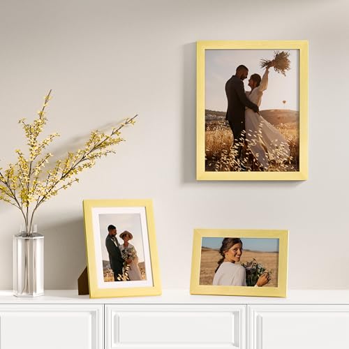 Image of Vittanly 12 Pack Picture Frames Collage Wall Decor for Mounting or Tabletop Display, Gallery Wall Frame Set for Family, Multi Sizes Including 4pcs 8x10, 4pcs 5x7, 4pcs 4x6, Gold