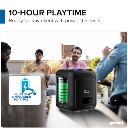 Gemini Box-Style Party Speaker, LED Lights, Wireless Mic (GGO-650L) by Gemini - Image 6