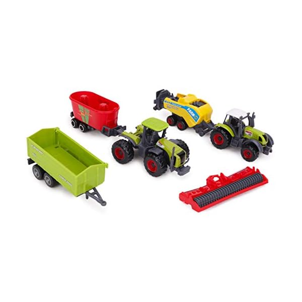 Toyland® Packung mit 6 Druckguss-Traktoren und Geräten aus Metalldruckguss - Ca. 5cm - 4 Sortiert - Sammle sie alle – Bild 5