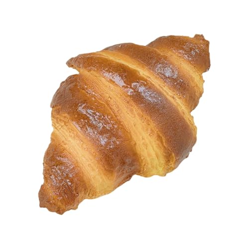 Simulación Pan croissant, croissant artificial que se ve real, modelo de comida de pan croissant realista, adorno de postres realistas, ventanas de cocina en el hogar, muestra de muestra de exhibición