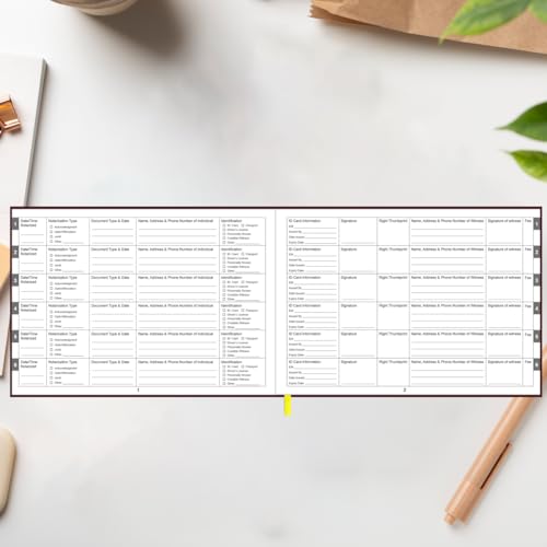Journal de notaire horizontal avec 140 pages numérotées pour 420 actes - 8