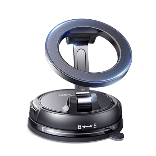 Image of UGREEN Car Phone Holder for Magsafe, [80+LBS Strongest Suction & 2500gf Strongest Magnetic] Magnetic Phone Holder with Suction Cup，360 Rotatable Magsafe Car Mount for iPhone 17 16 15 14 13 12 Series