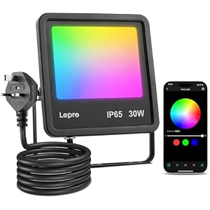 Lepro 30W AI Smart LED Flood Light Outdoor, RGB Colour Changing Lights