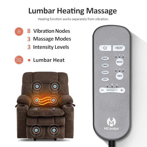 Image of MCombo Small Dual Motor Power Lift Recliner Chair for Petite Elderly, 7893