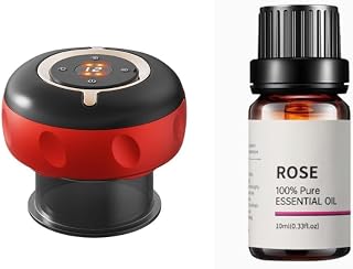 Electric Cupping Massager with Rose Essential Oil