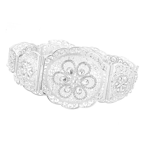 Ceinture pour femme strass et fleurs ajourées pour illuminer vos tenues de mariage et soirées