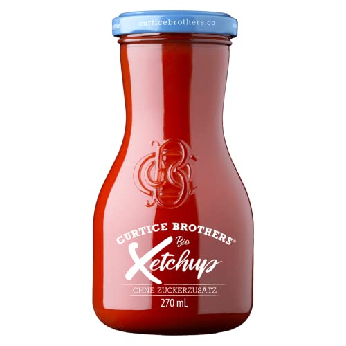 Curtice Brothers Bio Tomaten Ketchup ohne Zuckerzusatz - 1er-Pack - Organic Ketchup mit Süßungsmittel aus der Toskana mit 77% Tomaten Anteil - 1 x 300g Cover