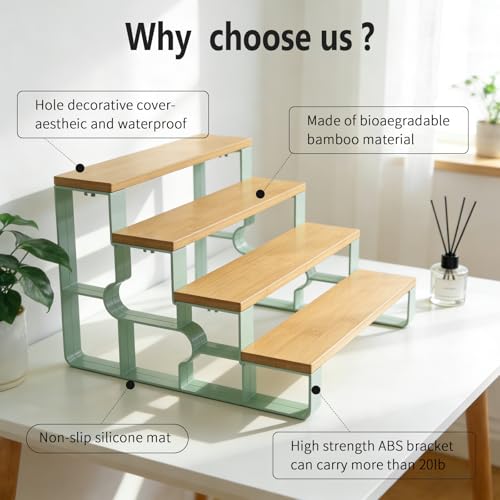Bathroom Counter Organizer, Cologne Organizers for Women, Natural Bamboo by mengbu - Used condition - Image 7