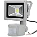 Produktbild GLW 12V AC/DC 10W LED Bewegungssensor Flutlicht,Mini IP65 Wasserdichtes Außenlicht,900LM,6000k,Tageslichtweiß Sicherheitslicht mit PIR,KEIN Stecker,80W Halogenbirne Gleichwertig