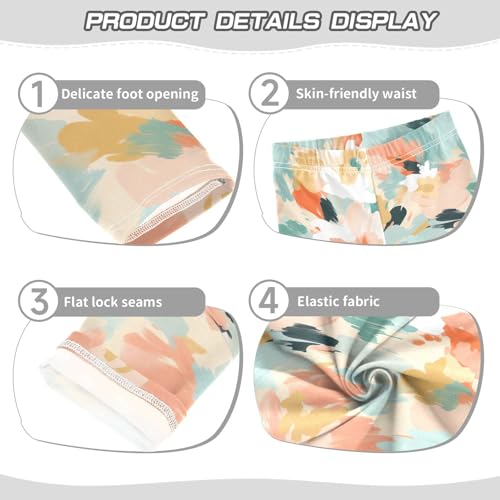 Girls' Leggings Flowers Floral Color Kids Yoga Tights Pants 1 Pack 208516313