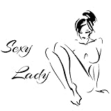 ANFRJJI Half Naked Woman Wall Sticker Hot Sexy Girl Stickers Sexy Lady for Bathroom Beauty Spa Salon Any Decorate Effect Size :30'X30'inch (black-jwh306-sexy Girl)
