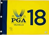 LUCAS GLOVER SIGNED 2024 PGA CHAMPIONSHIP GOLF PIN FLAG VALHALLA U.S. OPEN AUTOGRAPH BECKETT BAS K69