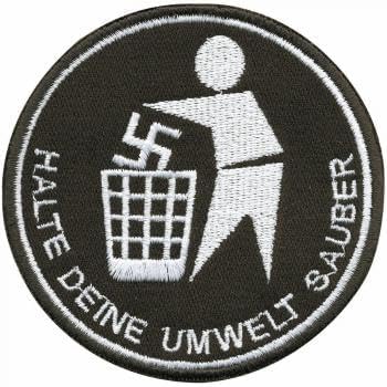 AUFNÄHER – Gegen Rechts – Halte Deine Umwelt sauber – 01826 Gr. ca. 6cm