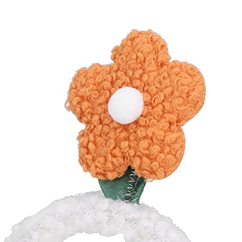 Aro de Cabelo, Material de Tecido Macio Com Flor de Desenho Animado Fixado Firmemente Tiaras para Ma