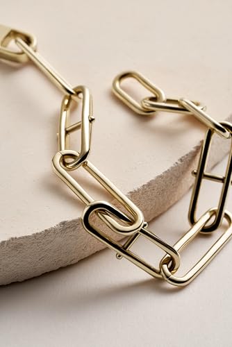 Image of Fossil Women's Ellis Toi Et Moi Gold-Tone Brass Station Necklace