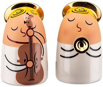 Alessi 4.5 x 3 cm Angels Hand-Decorated Porcelain Figurines, Set of 2