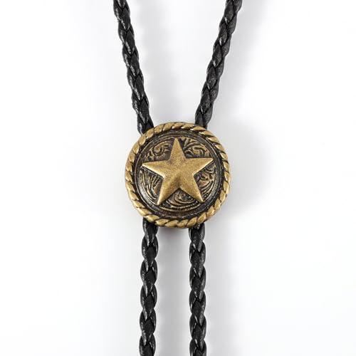 Image of Bolo Tie for Women Men, Western Bolo Tie Rodeo Cowgirl Cowboy Tie Bolo Ties Cowboy Accessories for Men Women