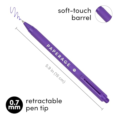 Bolígrafos de gel retractiles PAPERAGE pack 20 colores surtidos miniatura 3