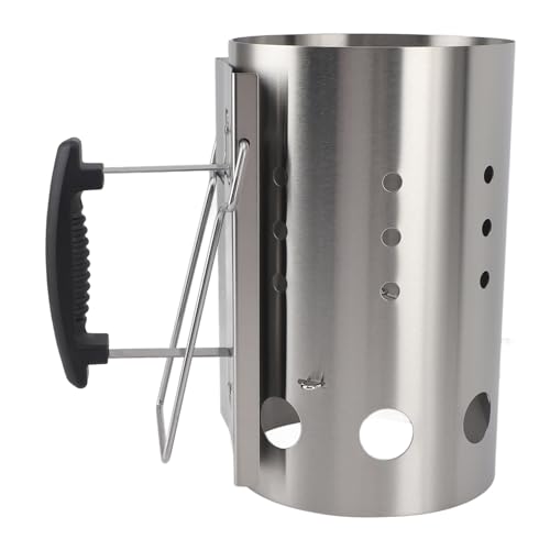 Portable Stainless Steel Chimney Starter Barrel, Efficient Fire Starting, Lightweight & Portable, for Barbecue Camping Picnic