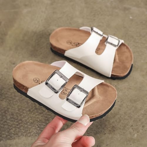 Kids Sandals Boys Girls Slide Summer Non-slip Cork Sandals Toddler Casual Summer Beach Slippers with Adjustable Strap4