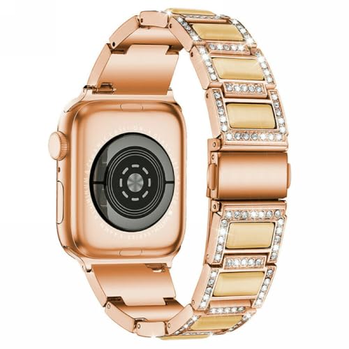 �W�F�l���b�N iWatch Series 10 46mm�ɑΉ� (�J���[:���[�Y�S�[���h+�C�G���[�O���b�^�[���^���X�^���h�o���h�X�g���b�v�P�[�X