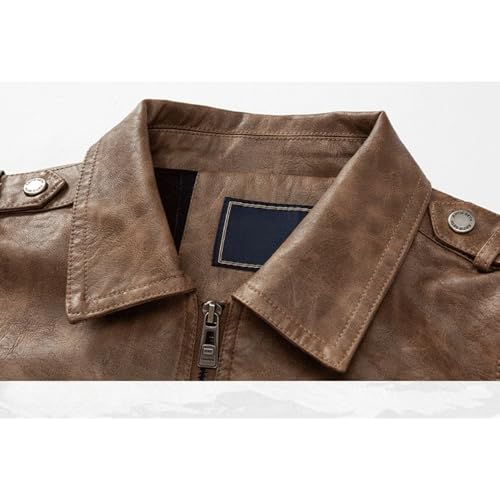 Chaqueta Bomber de cuero sintético para hombre miniatura 5