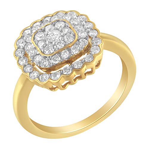 Haus of Brilliance 10K Yellow Gold Plated .925 Sterling Silver Diamond Cocktail Ring (3/4 Cttw, J-K Color, I2-I3 Clarity) - Size 7