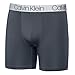 Calvin Klein Mens 3 Pack Chromatic Microfiber Boxer Briefs (Black/Grey/Black, Medium)