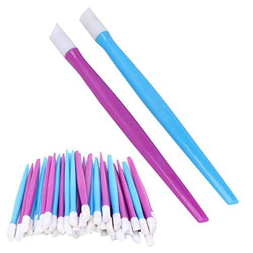 50 Pcs Limpador de Unhas com Ponta de Borracha Profissional Portátil Punho de Plástico Empurrador de