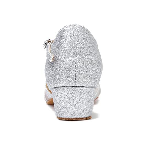 Image of Low Heel Ballroom Dance Shoes Women Latin Salsa Practice Dancing Shoes 1.5 Inch Heel ZB14