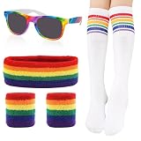 DUGEGAYL Juego de Accesorios de Orgullo Gay – Conjunto de Calcetines, Ideal para Celebraciones LGBTQ+ y Actividades Sociales