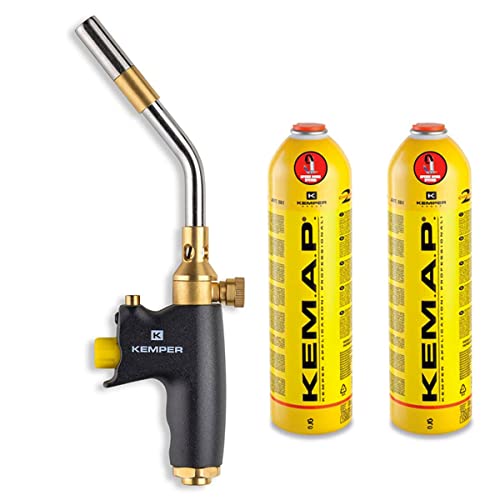 Chalumeau gaz KIT 2 Bouteilles Propane 3600W Soudobrasure Professionnelle Kemper