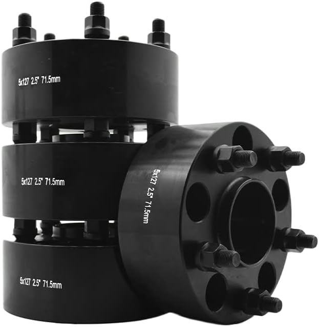 4pc Kit 2007-2016 JK 2.5" Black Hub Centric Wheel Spacers 5x5 (5x127mm) 71.5mm Hub Bore Compatible with Jeep Wrangler
