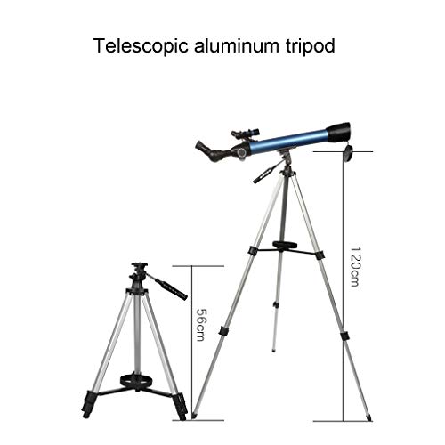 Telescopio Refractor para Astronomía Apertura 50mm Tripode Ajustable miniatura 7