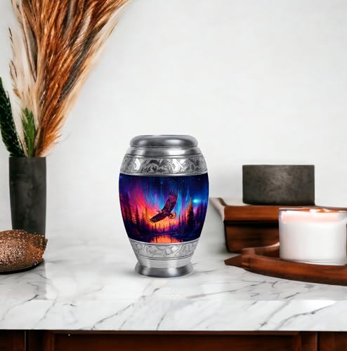 Image of Eagle Urn - Small Cremation Urn for Human Ashes Adult Female - Funeral Urns for Men - Decorative Urns for Male - 3 Inch
