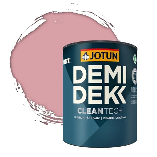 Jotun - Peinture Bois, Lasure Opaque pour Extérieur et Intérieur Satinée - DEMI DEKK CLEAN TECH - RAL 3015 - Rose Clair - 0,75L