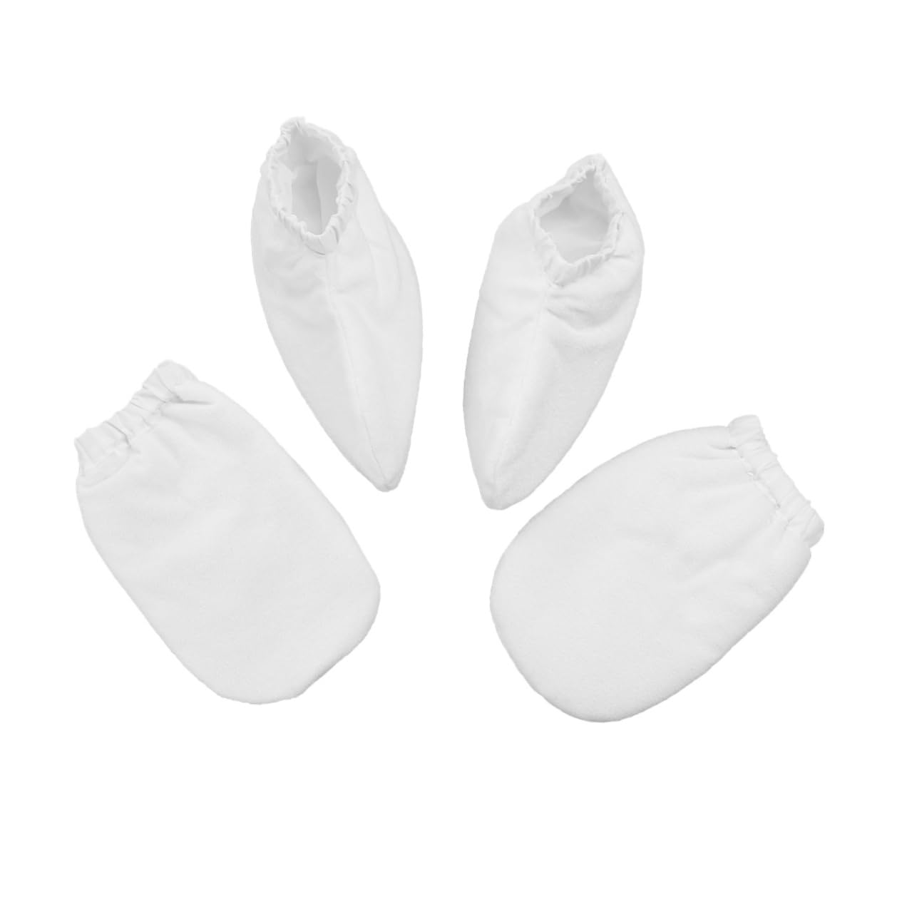 VICASKY Paraffin Wax Gloves for Hand and Foot Treatment 2 Pairs Insulated Mitts for Spa Heat Therapy Soft Cloth Bath Mitts for Home Use