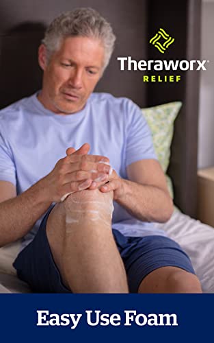 Espuma Theraworx Relief de ação rápida para câimbras nas pernas, cãibras nos pés e dores musculares