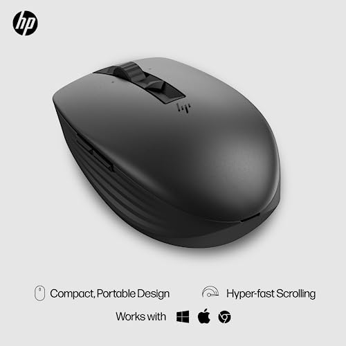 Hp 710 Rechargeable Silent Mouse - For Computer Or Laptop, Type Usb-C Batteries - Multi-Os/Device Compatible - Bluetooth Or 2.4 Ghz Dongle - 6 Programmable Buttons - Ambidextrous (6E6F1Aa, Silver) #TOP1