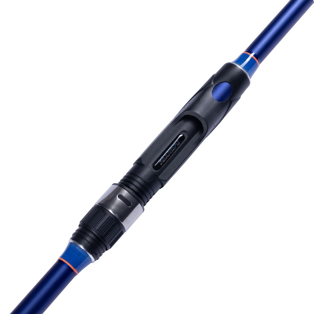 ALCEDO Vertex Boat Canna da Pesca Barca in Carbonio, 2 Sezioni, Vetta Sensibile, Placca Ergonomica, per Bolentino Leggero e Pesca Cefalopodi