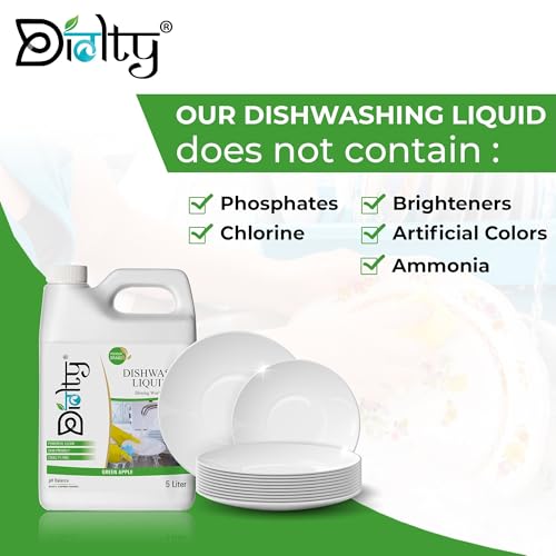 Image of Dish Cleaning Gel, Dish wash Utensil Cleaning liquid, Dish Washing Liquid 5 Liter (Green apple)